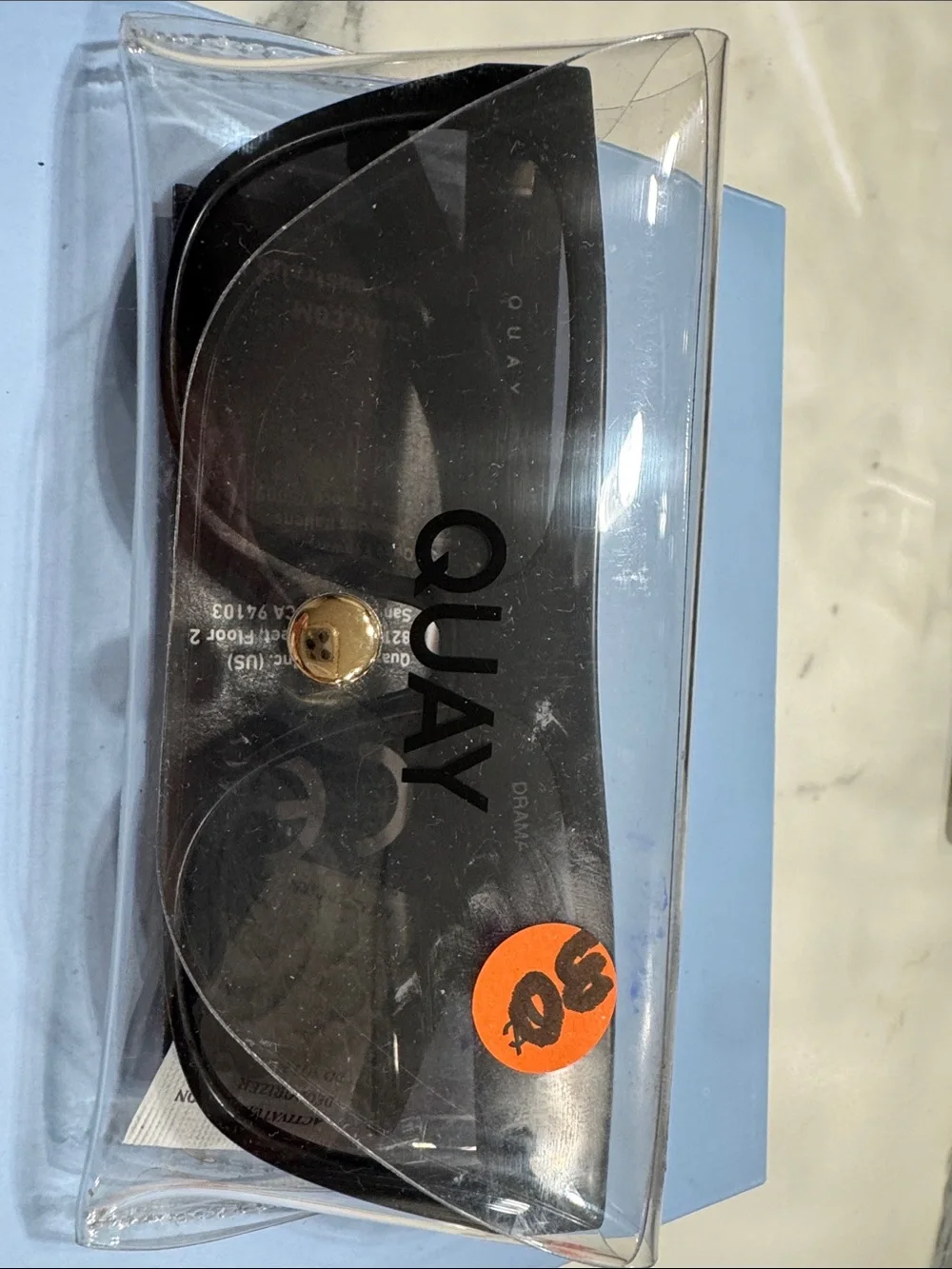Quay Australia Black Oversized Shield Sunglasses